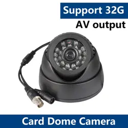 BNC ПК Eyeball Камера 24x светодиодный ИК 15 м ночь аудио-видео DVR CCTV купол Камера TF карты петля для хранения регистраторы черный безопасности