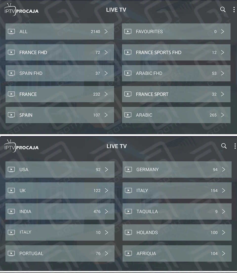 S905 8/16G Android7.1 Smart TV Box&French PROCAJA Subscription 2000+Live&4000+Vod France Spain Arabic IPTV