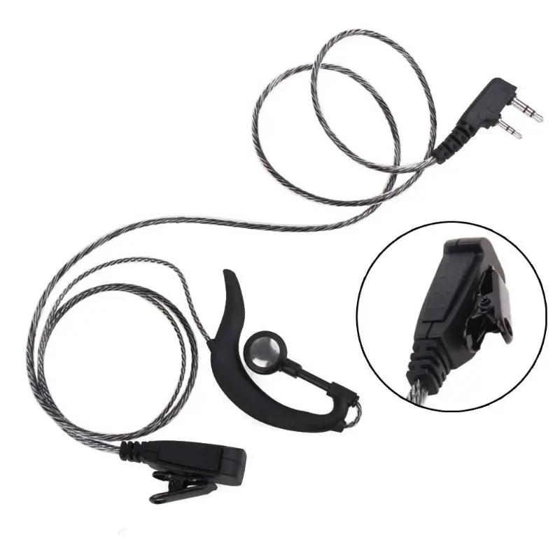 1 м 2 Pin K Тип наушник гарнитура с PTT MIC наушники Walkie Talkie для Kenwood BAOFENG рация