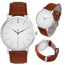 Quartz Watches Men 1 PC Simple Style Business Men Watch Classic Roman Numbers PU Leather Band Analog Wrist Watch Wholesale 40M11