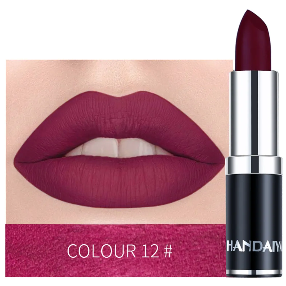 

OutTop Waterproof Lipstick Matte Pumpkin Color Lipstick Eat Earth Rich Vitamin E Moisturizing Lipstick C0829