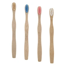 Детская бамбуковая деревянная ручка зубная щетка мягкая нейлоновая щетина деревянная зубная щетка-14,5 см