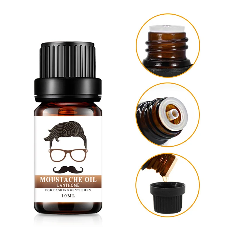 Liquid Organic Hair Growth Essence Moustache Brow Beard Oil 10ml 789