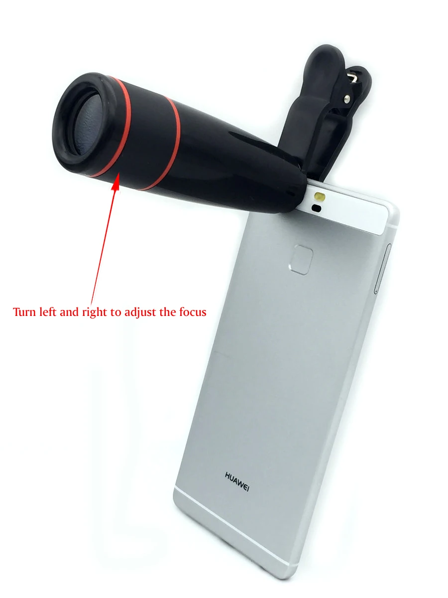 Универсальный зажим на 12X телеобъектив мобильный телефон Оптический зум телескоп Камера для iphone sumgung HTC Huawei jt11