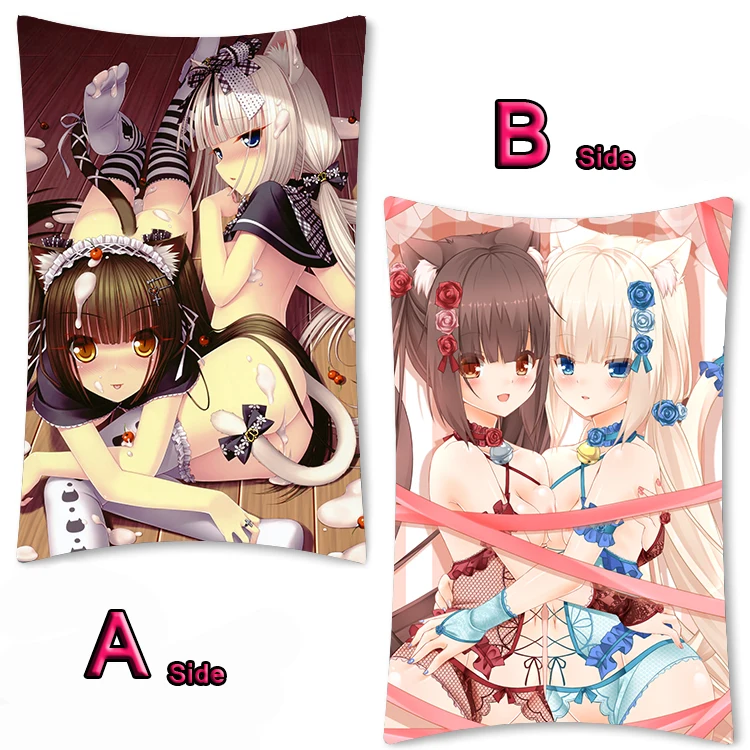 Аниме Nekopara Chocolat ванильный Azuki кокосовый клен Dakimakura обнимающий чехол для подушки для тела, наволочка для подушки, 2WAY 35x55 см