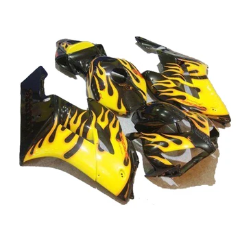 

Black w/ Yellow Flame Fairing Injection Kit for 2004-2005 Honda CBR 1000 RR 1000RR CBR1000RR CBR1000-RR