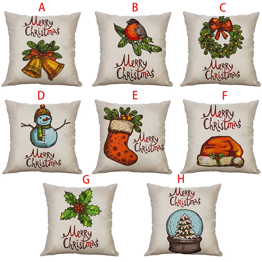 

Pillowcases Christmas Sofa Bed Home Decor throw Pillow Case Cushion Cover Funda Cojin Housse de Coussin Pillow Cover Cojines