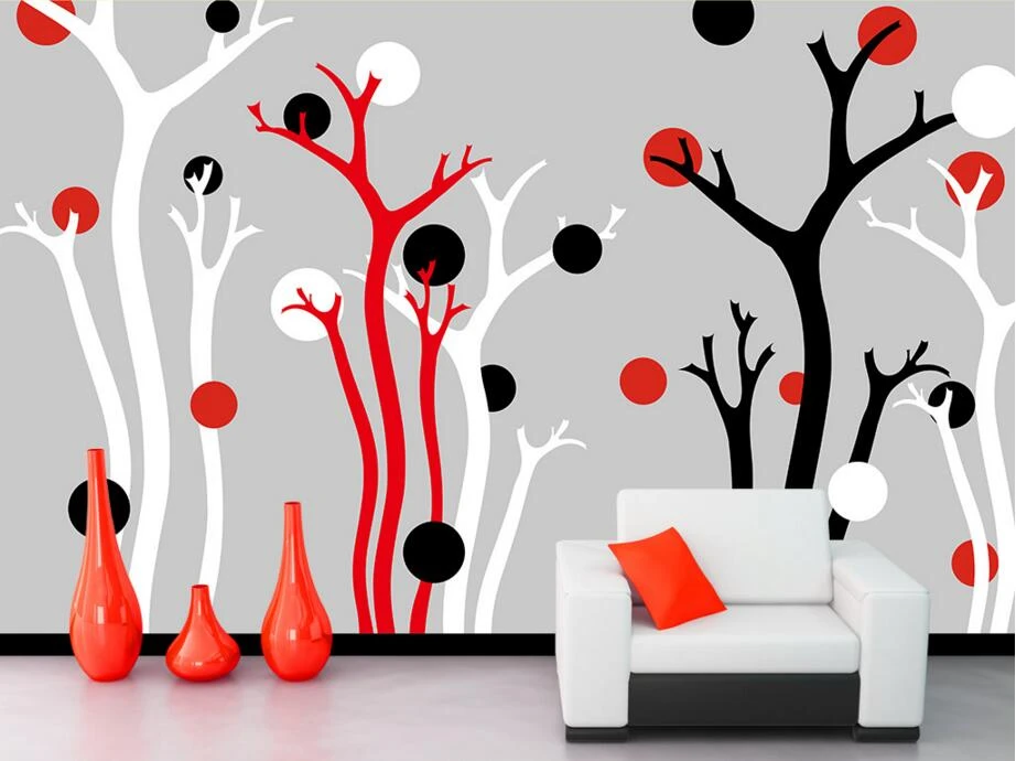 Custom Papel De Parede Red Black Tree Abstract Modern Wallpaper Living Room Sofa Tv Wall Bedroom 3d Wall Murals Wallpaper Sofa Headrest Sofasofa 1 Aliexpress aliexpress