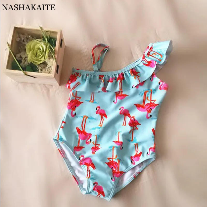 Купальный костюм для мамы и дочки NASHAKAITE купальный с принтом фламинго пляжная