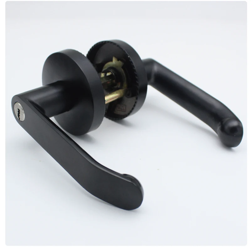 Black General type Three Bar Spherical Lock Door Handle Lock for Household Room Solid Wood Door Black General type Three Bar Spherical Lock Door Handle Lock for Household Room Solid Wood Door