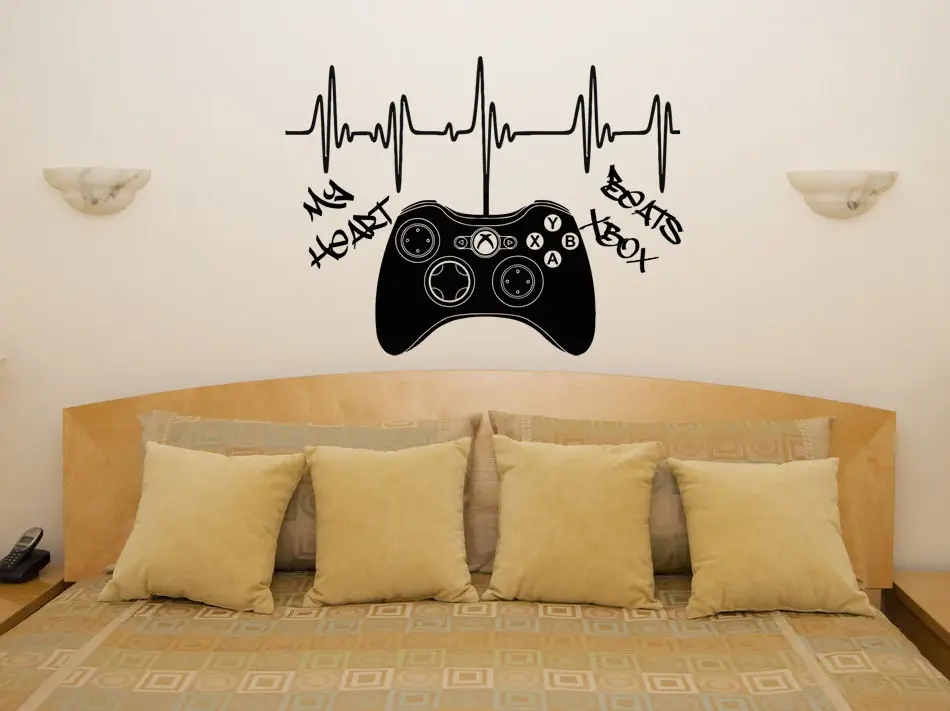 HWHD os1634 мой сердечко Beats Xbox 360 контроллер Gampad настенное Искусство Наклейка картина