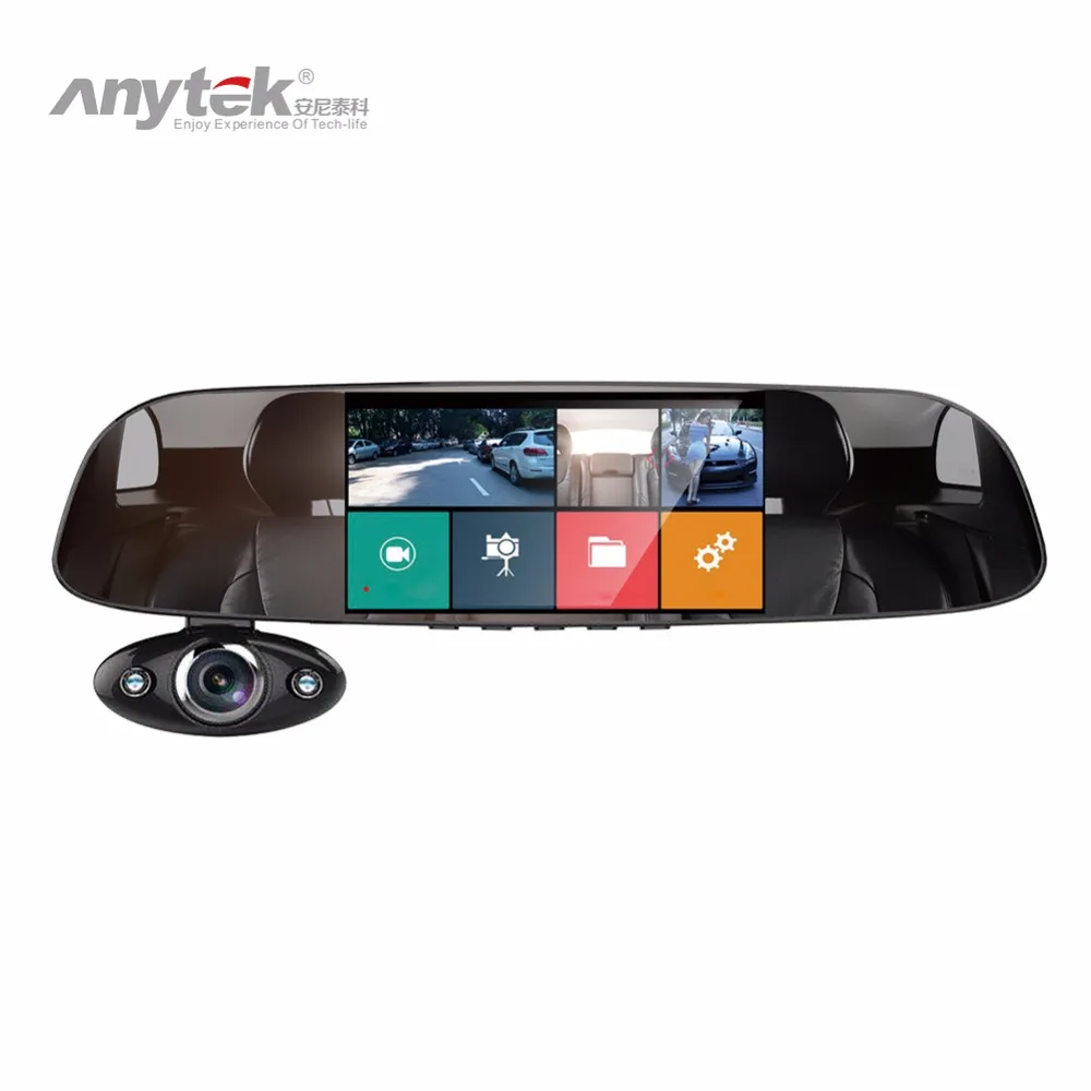 

Anytek B33 5in 1080P FHD Car DVR Touch Rear View Mirror Camera 170 Degree G-sensor Recorder Night Vision Dual Lens Dash Cam
