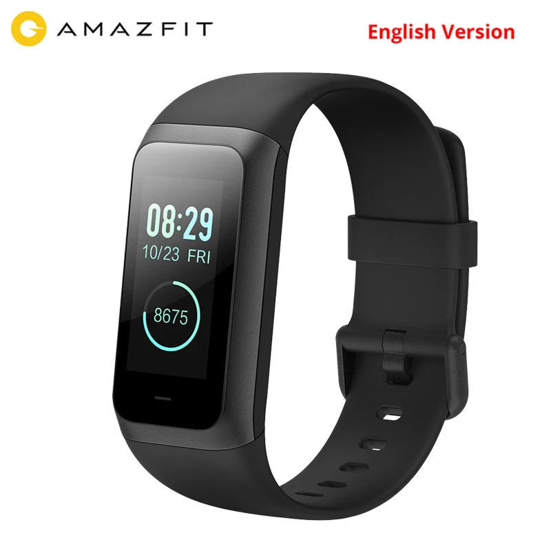 

In stock English versio Original Huami Amazfit band 2 cor 2 5ATM Waterproof1.23 inch IPS Touch 2.5D Cor gorilla Screen Smartband