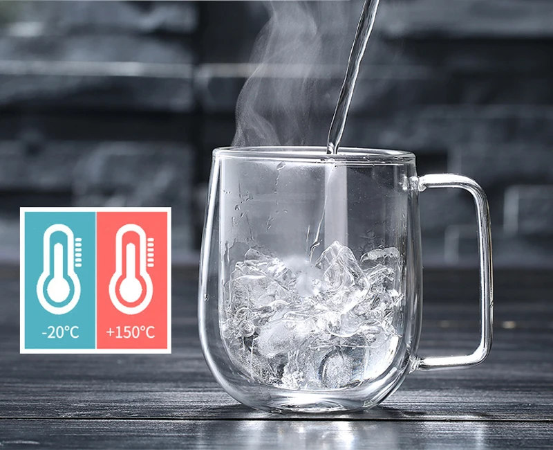 Double Wall Glass Mug Coffee Tea Cup Coffee Mugs Glass Water Juice Cup Home Office Transparent Glass Cup Heat-resistant 250ML (13)