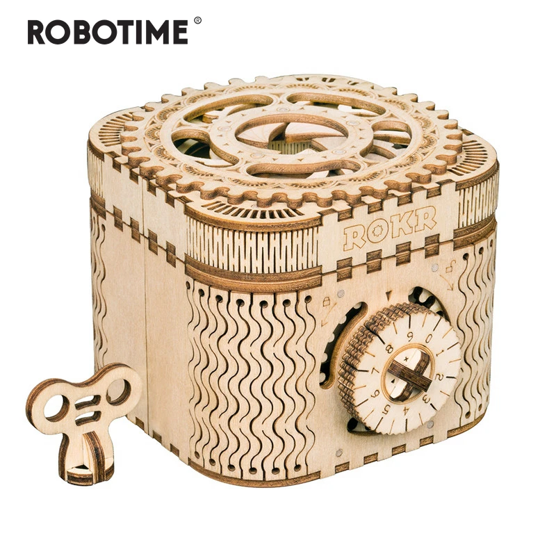 

Robotime Creative DIY 3D Treasure Box&Calendar Wooden Puzzle Game Assembly Toy Gift for Children Teens Adult LK502