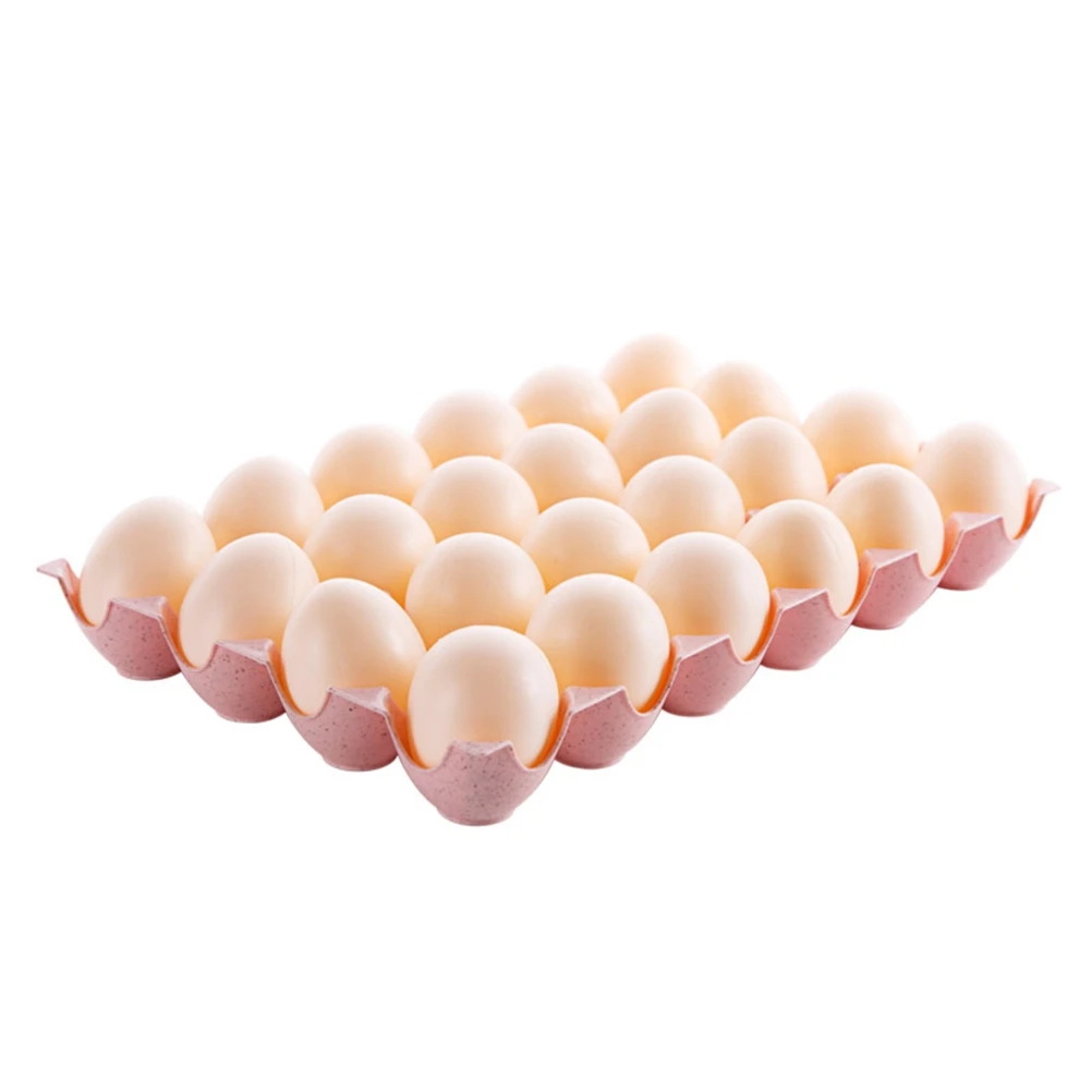 

1pc Simple Shatter-proof Egg Tray 24-Cup Egg Holder Crate Storage Rack Refrigerator Storage Eggs Tray for Home Kitchen