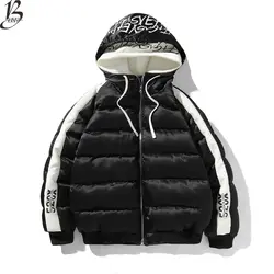 Прямая доставка США Размеры мужская теплая куртка хип-хоп пальто Зимняя Толстая повязка на голову с капюшоном пальто нам Размеры XS-XXXL