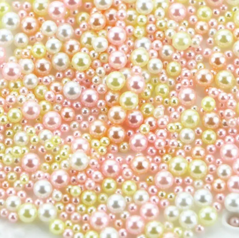 1800 шт. 2,5-5 мм ABS жемчужные красочные пузырь шарики для ногтей УФ наполнителя эпоксидной смолы кулон ювелирные изделия делая корабль DIY Аксессуары