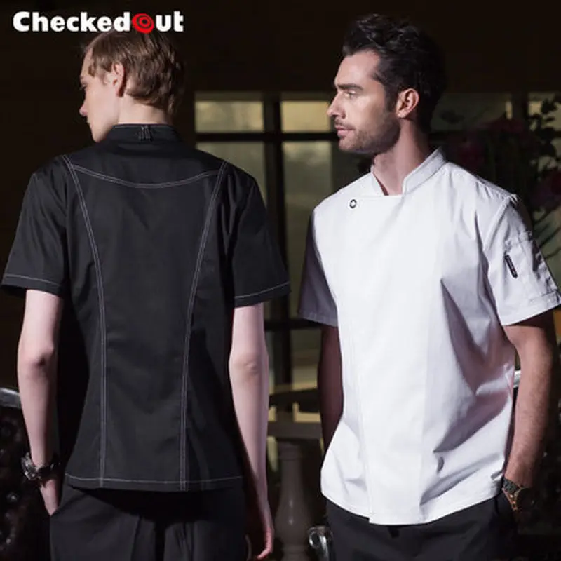 SUMMER new arrival high quality washable short-sleeve thin white chef uniform work wear