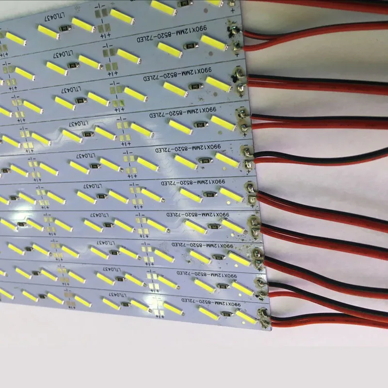 

50pcs*100cm High bright Korea led lighting DC 12V 72 SMD 21W/M 8520 LED Hard Rigid LED Strip Bar Light with 2 year warranty