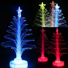 Красочный светодиодный волоконно-оптический ночник лампа в форме рождественской елки свет Рождественские подарки для детей