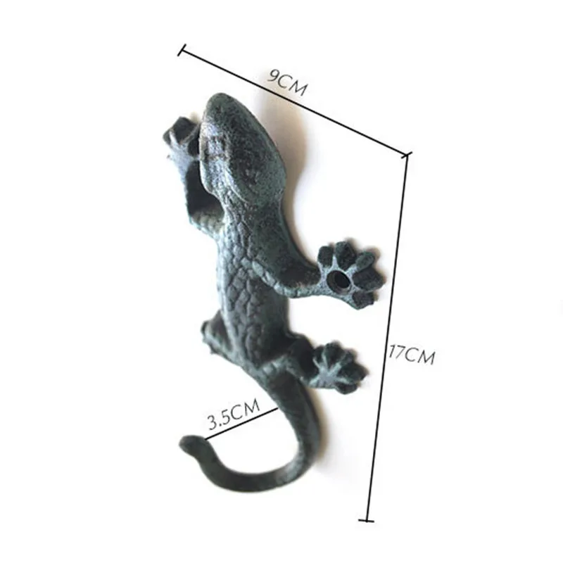 

New Cast Iron Lizard Rack Towel Hanger Coat Hat Hooks Garden Home Decoration