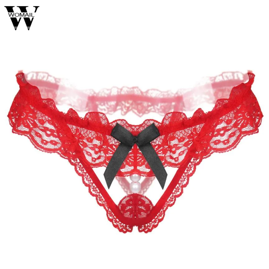 Sexy Pendant Lady Embroidery Pearl G String Women panties Low Waist