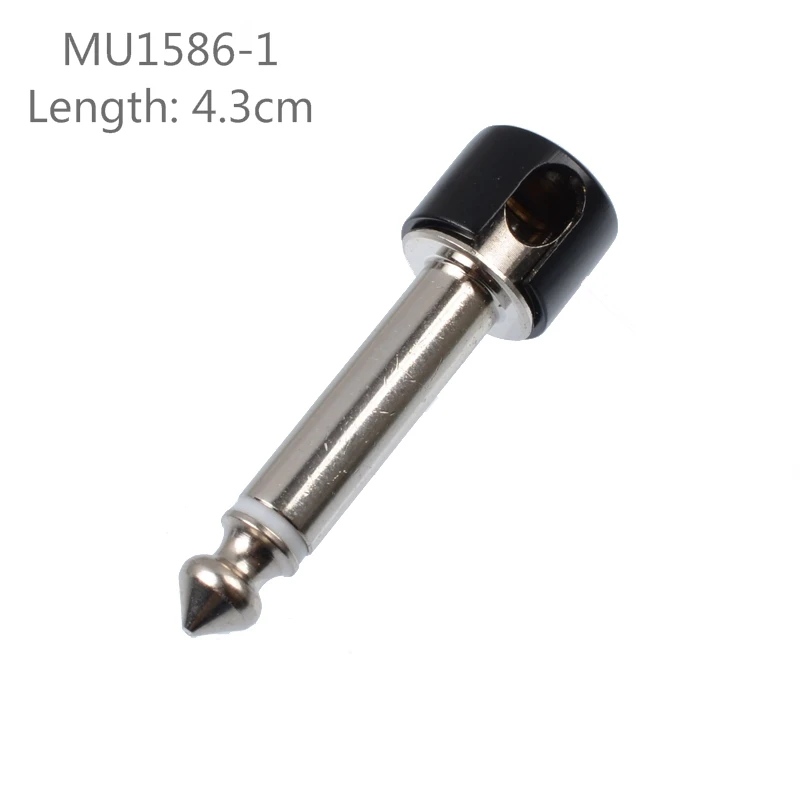 4Pcs DIY Strait Audio Solderless 6.35 Mono Plug Solder Free Plug guitar Pedal connector Chrome black 4Pcs DIY Strait Audio Solderless 6.35 Mono Plug Solder Free Plug guitar Pedal connector Chrome black