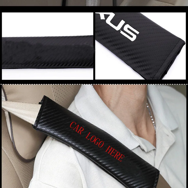 Universal car seat belt Cover Shoulders fibers leather texture relieve fatigue  (2)