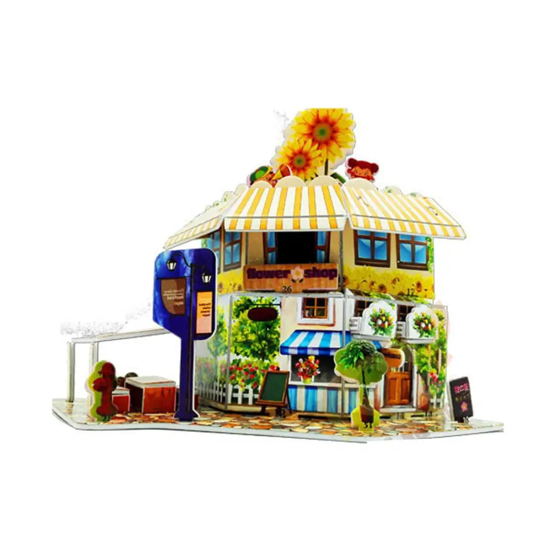 Повседневные подарки мультфильм Сделай Сам эко игрушка сделанная 3D Детская образовательная дружественная Рождественская детская головоломка бумажная головоломка дом