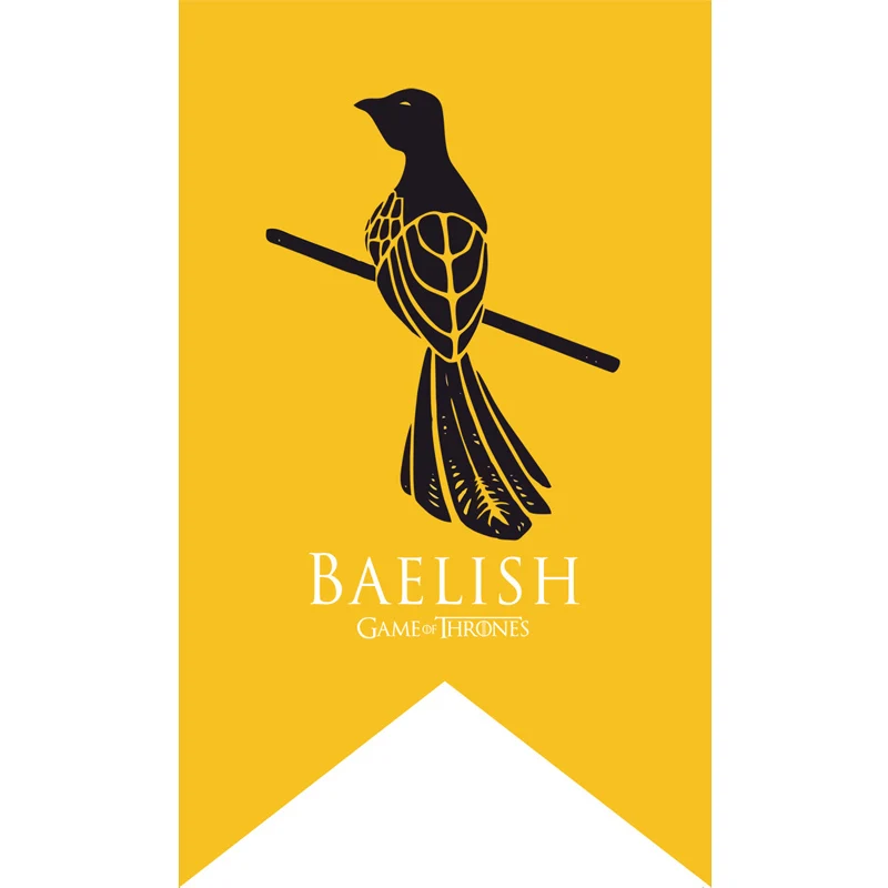 yellow black bird Игра престолов баннер вечерние Старк логотип украшения комнаты бар украшения для детских игрушек Home Decor - Цвет: yellow black bird