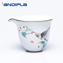 210 мл ручная работа, ручная роспись, Винтаж цветочным узором птица ярмарка Чай чашки Керамика дома Cha hai общественного чайная чашка, кофейная кружка семейный подарок