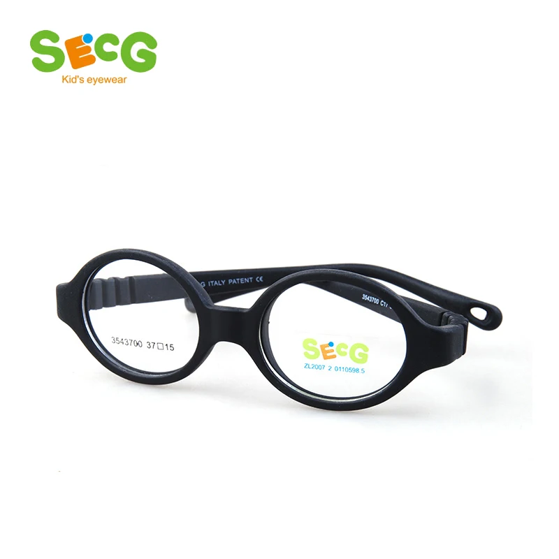 SECG Round Flexible Optical Children Glasses Plastic Frame Unisex TR90