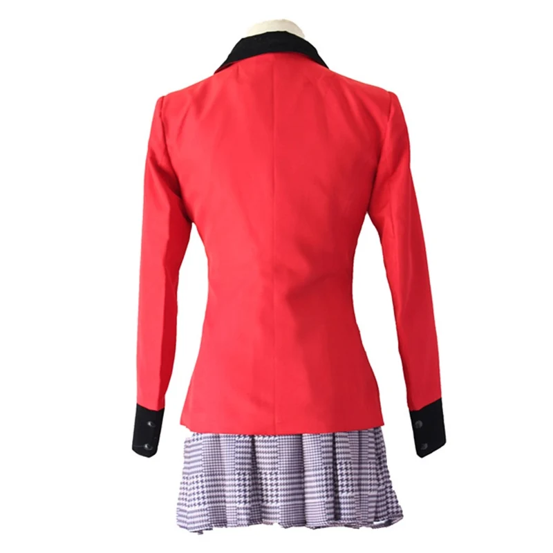 Coshome Kakegurui Compulsive Gambler  Jabami Yumeko Igarashi Sayaka Cosplay Costumes School Girls Uniforms Coat Shirt Skirt Outfit Set(4)
