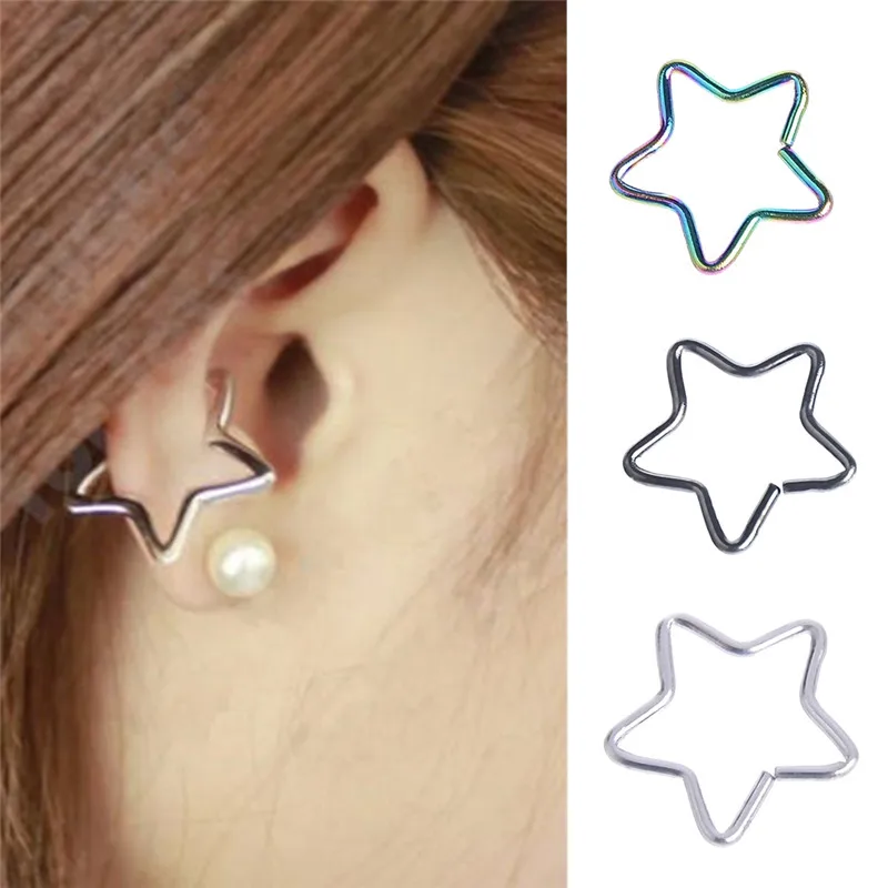 Buy IMIXLOT Classical Stainless Steel Star Earrings
