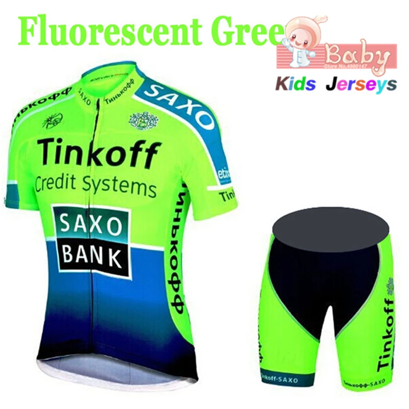 

2018 Breathable Quick Dry Kids Cycling Jersey Set Shorts Fluorescent Pink Children Bike Clothing Boys Girls Summer Bicycle Wear