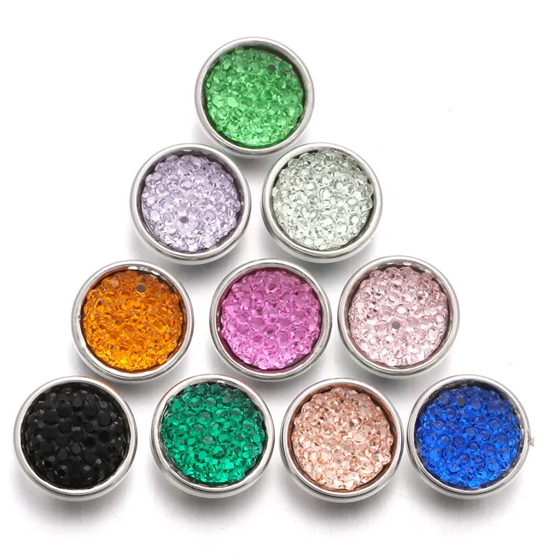 

10pcs/lot New Mixed Snap 12mm Round Snaps Buttons for Snaps Jewelry Fit 12mm Snap Button Bracelets Earring ZL214