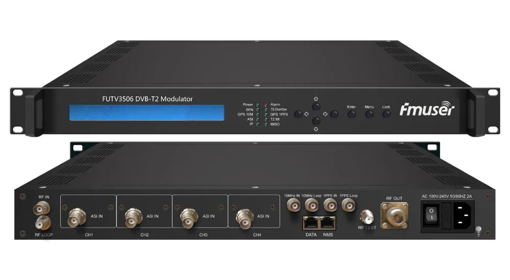 FUTV3506 DVB T2 модулятор (2 * ASI В 1 IP QPSK/16QAM/64QAM/256QAM) с сетевой системы|dvb-t2 modulator|qpsk