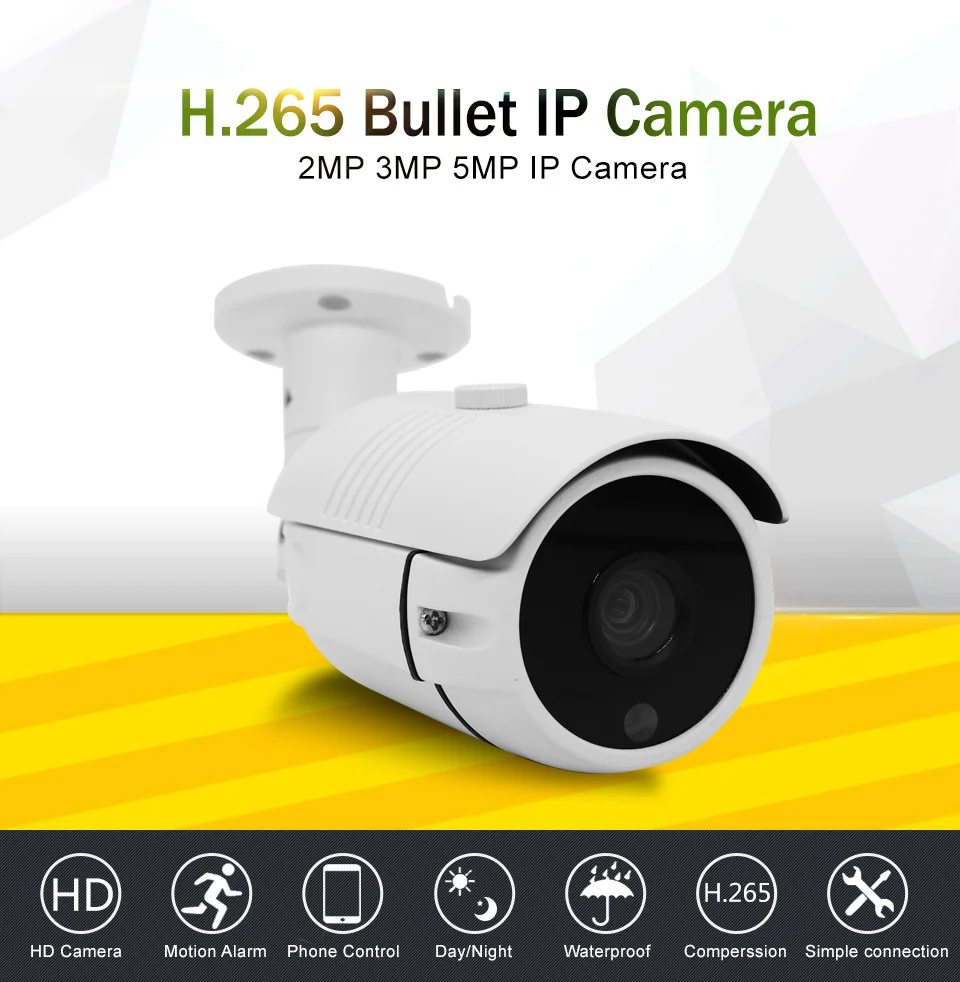 Безопасность CCTV ИК День и ночь Водонепроницаемая камера 2MP 3MP 5MP 1080P HD Ip камера с POE Горячая H.264/H.265 CMS приложение xmeye