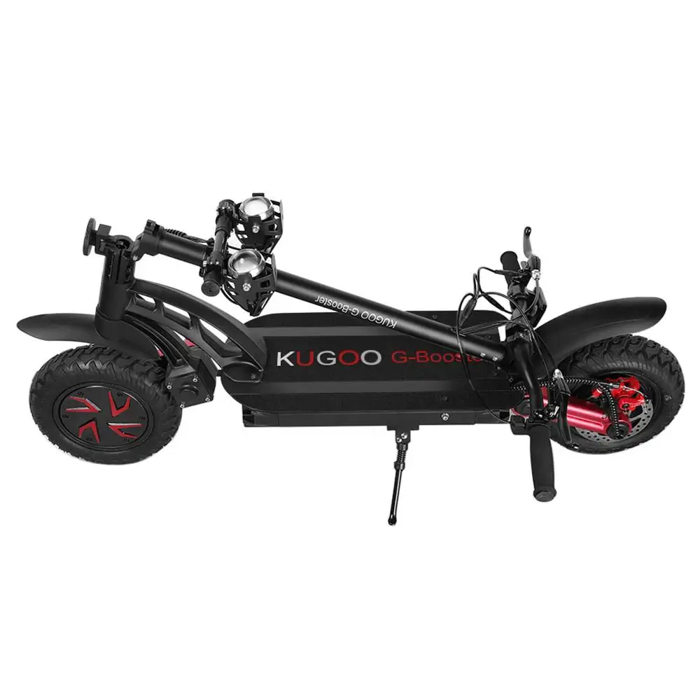 Perfect [Europe Stock ] KUGOO G-Booster Sports Electric Adult Scooter 55km/h 800W 2 Drive Motors Disc brake 85KM Range 10 Inch Tire 4