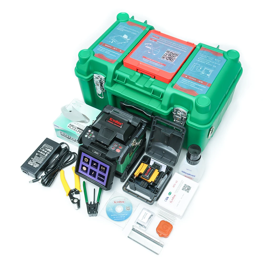 

SM&MM Automatic FTTH Fiber Optic Splicing Machine Komshine GX37 Optic Fiber Fusion Splicer Welder w/Free Fiber Optic Power Meter