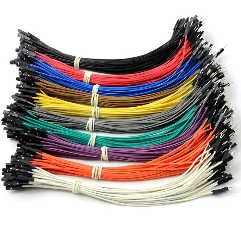 

40PCS DuPont line father mother to the public cable a row of 20CM Wire Color Jumper Cable For