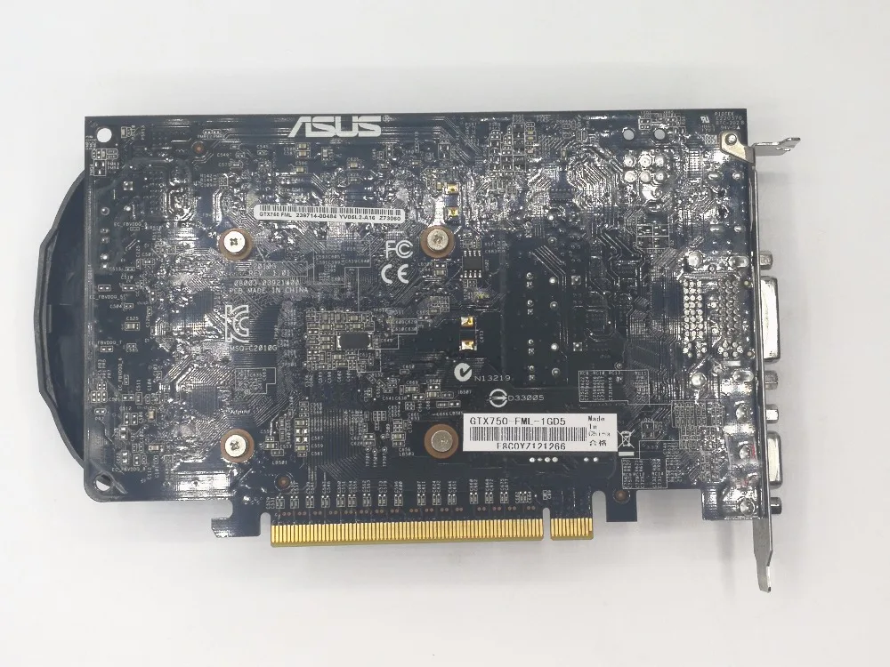 Используется, 2 шт./лот ASUS GTX 750 1G DDR5 128 бит HD видеокарта, Протестировано хорошо