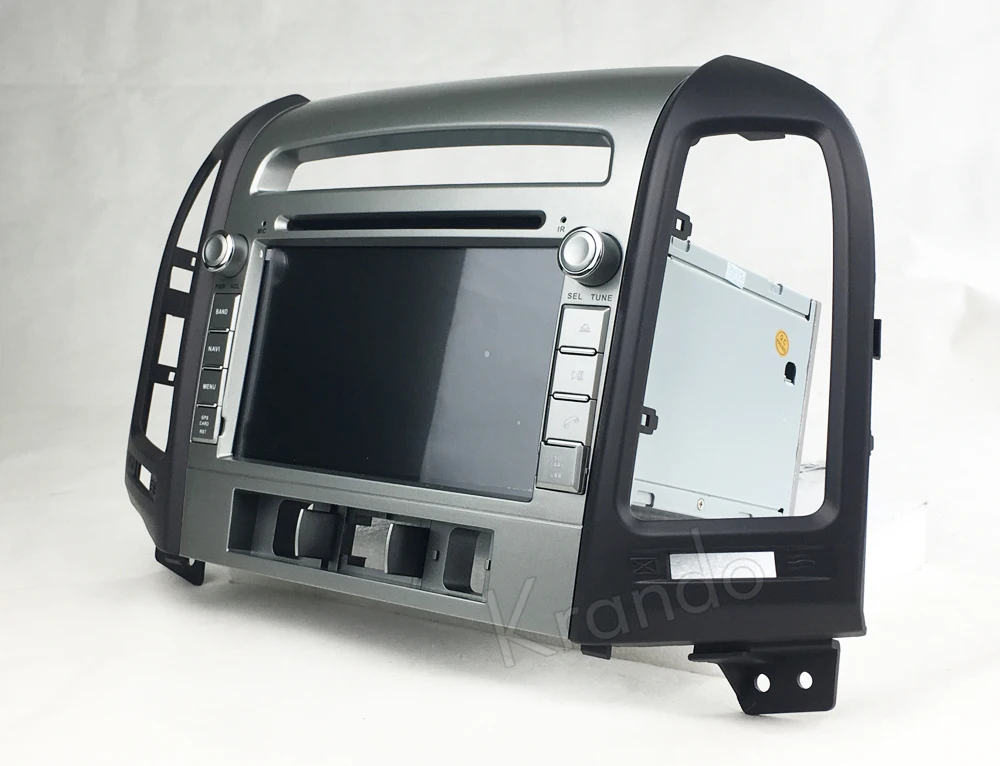 Cheap Krando Android 9.0 car radio gps 2 din car dvd player for hyundai santa fe 2006-2012 3 Hole car multimedia navigation system 13