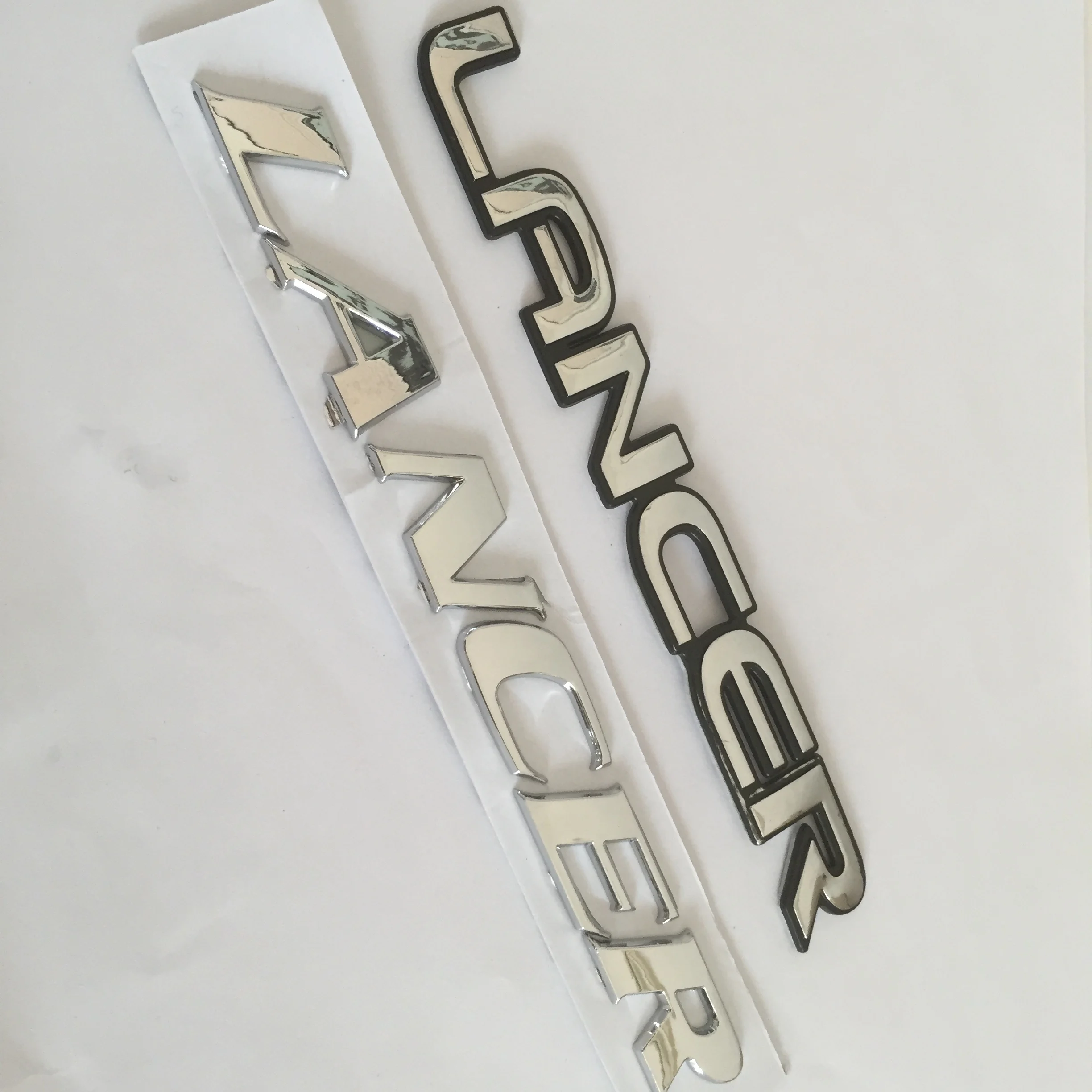 

10pcs ABS Chrome LANCER car Letter Rear trunk Decals Emblem badge sticker Decal Car styling auto Accessories