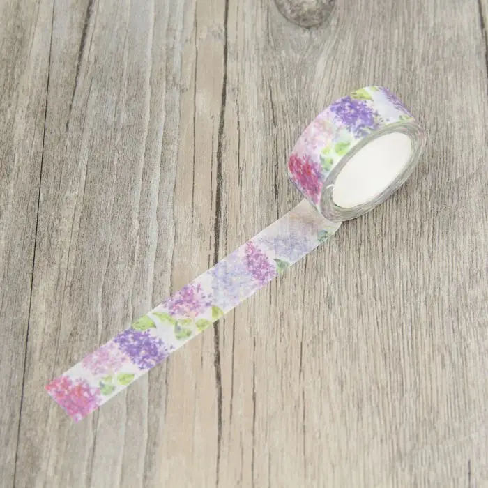 Beautiful Purple Flower Washi Tape Floral Masking Tapes Decorative