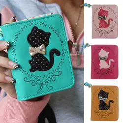 Печать Odd Tail Cat Короткий кошелек сумки, искусственная кожа держатель для карт