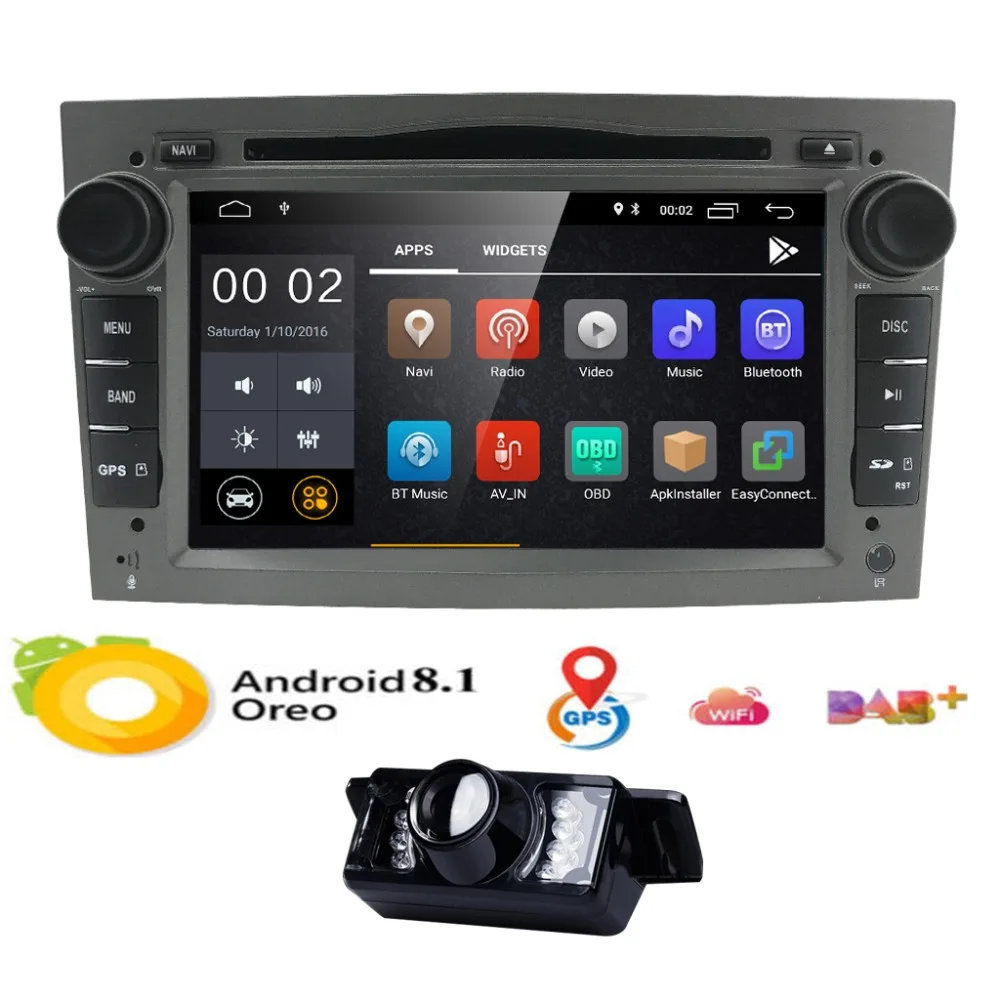 7" 2Din Android 8.1 Car DVD Player Radio for Opel Astra Zafira Meriva