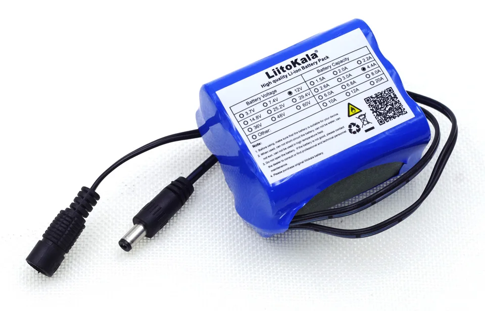 Liitokala 12V 4.4Ah 4400mah 18650 12V аккумуляторная батарея+ PCB литиевая батарея Защитная Прокладка+ 12,6 V 1A зарядное устройство