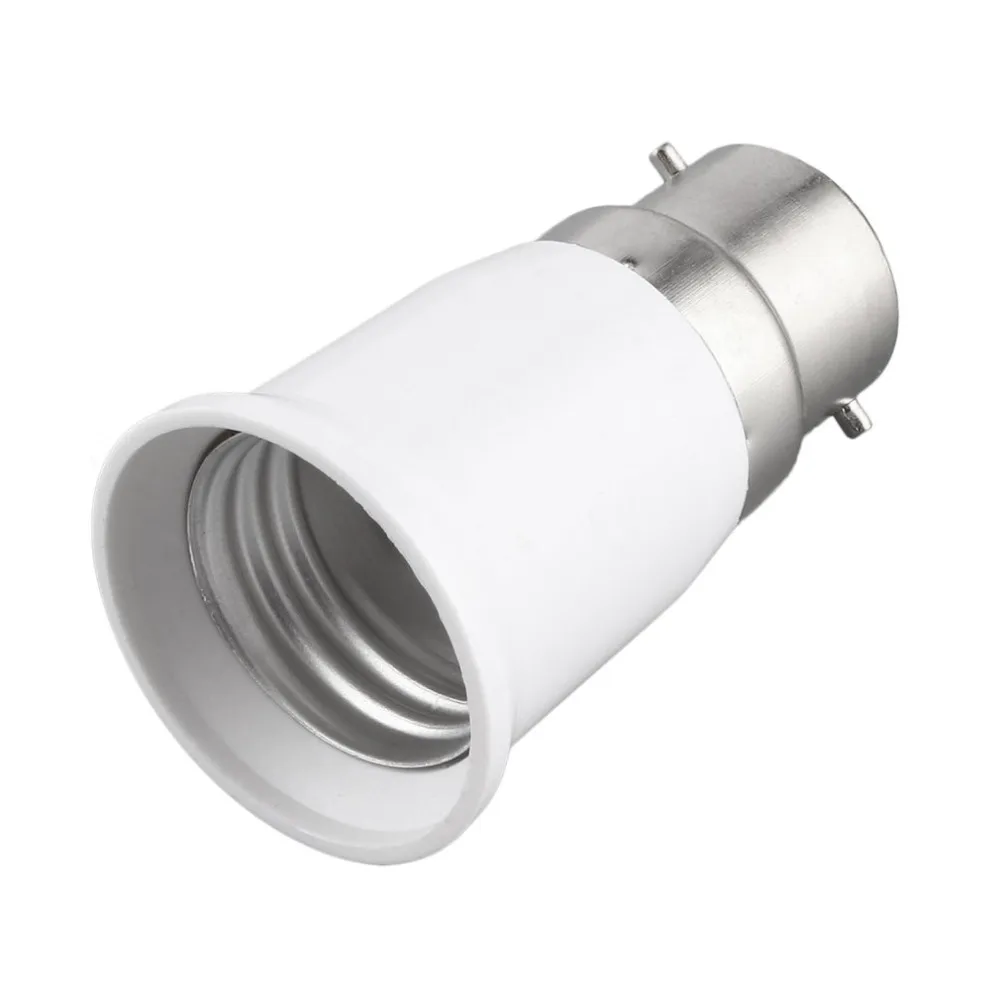 ICOCO White B22 to E27 Socket Light Bulb Lamp Holder Adapter Plug